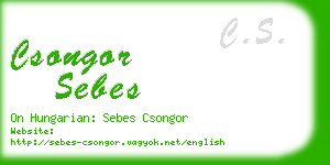 csongor sebes business card